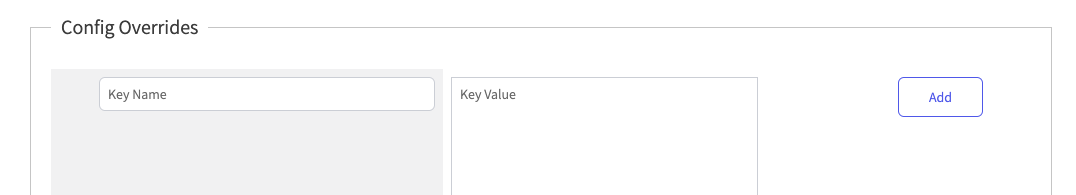 Config Overrides table.